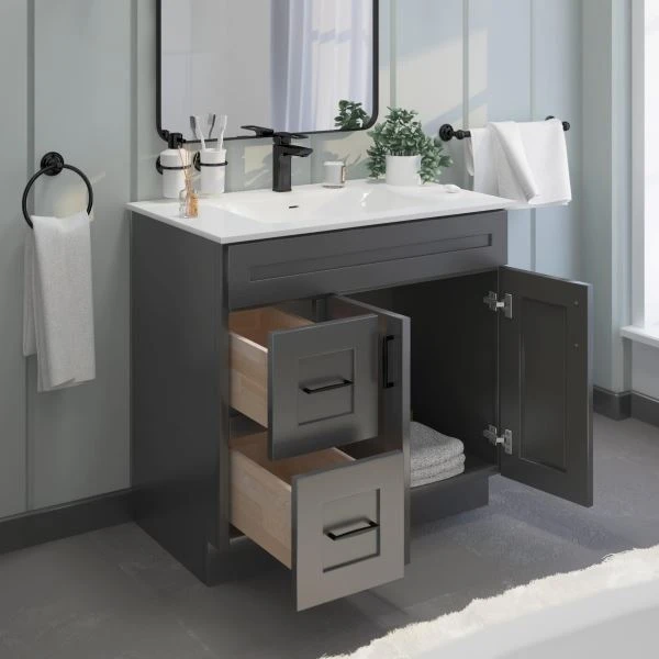 Grey Shaker Bathroom Vanity